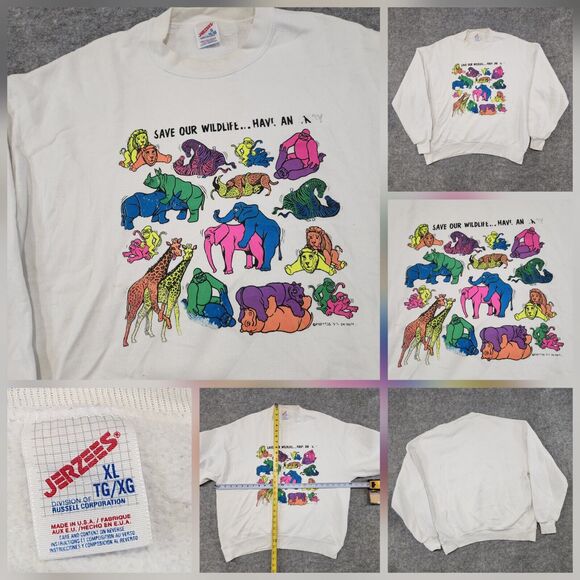 Jerzees Other - VTG 80s Animal Sex Positions Mens XL USA Made‎ Crewneck Sweatshirt Funny Joke